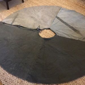 Anthropologie Recycled Army Canvas Tree Skirt
